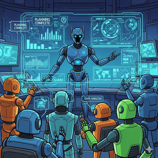 A group of Robotic Planners doing SCM planning