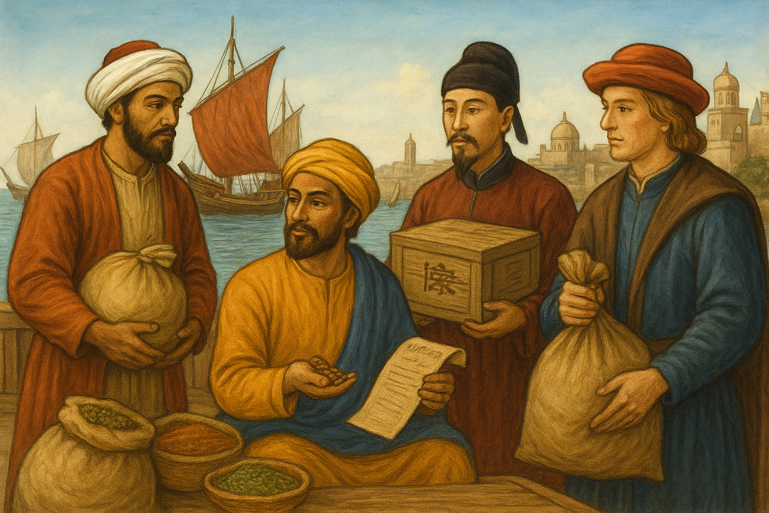 A bunch of ancient global traders or SCM analysts