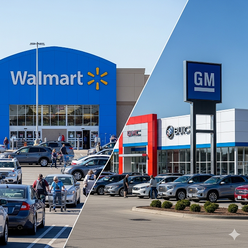 Walmart and GM , Fortune 500 examples